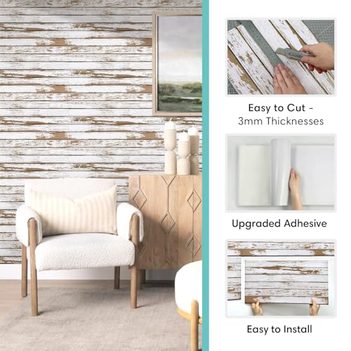 Paneles de pared de madera 3D autoadhesivos Commomy revestimiento de spa 6