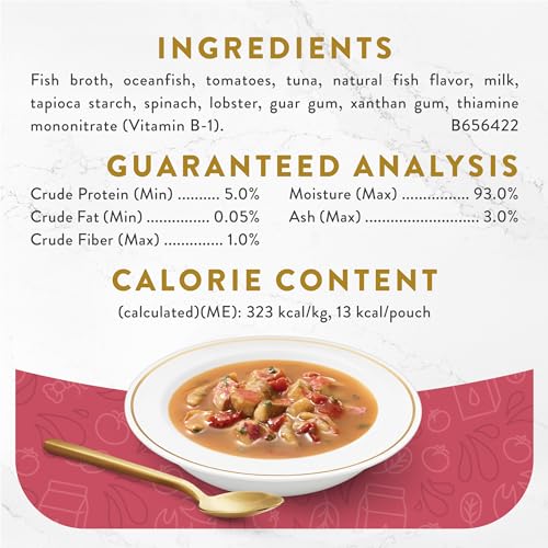 PURINA Fancy Feast Lickable Wet Cat Food Broth Topper Seafood Bisque and - (16) 1.4 oz. Pouches - image 5