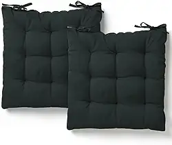 Kit 2 Almofadas Assento Cadeira Futton Futon 40x40cm Cores Diversas 100% Poliéster (Chumbo)