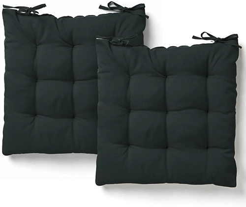 Kit 2 Almofadas Assento Cadeira Futton Futon 40x40cm Cores Diversas 100% Poliéster (Chumbo)