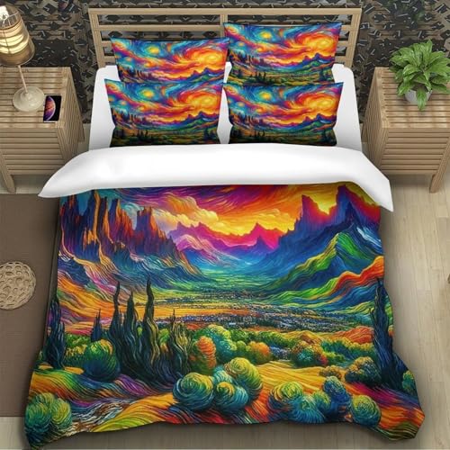 Housse de couette 3D zip invisible microfibre douce King - 4