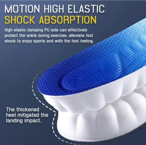 Image of Steppers Insoles for Men & Women,4D Cloud Massage Memory Foam Insoles with Arch Support for All-Day Comfort (Large Men's 9.5-11 Women 11-12.5)