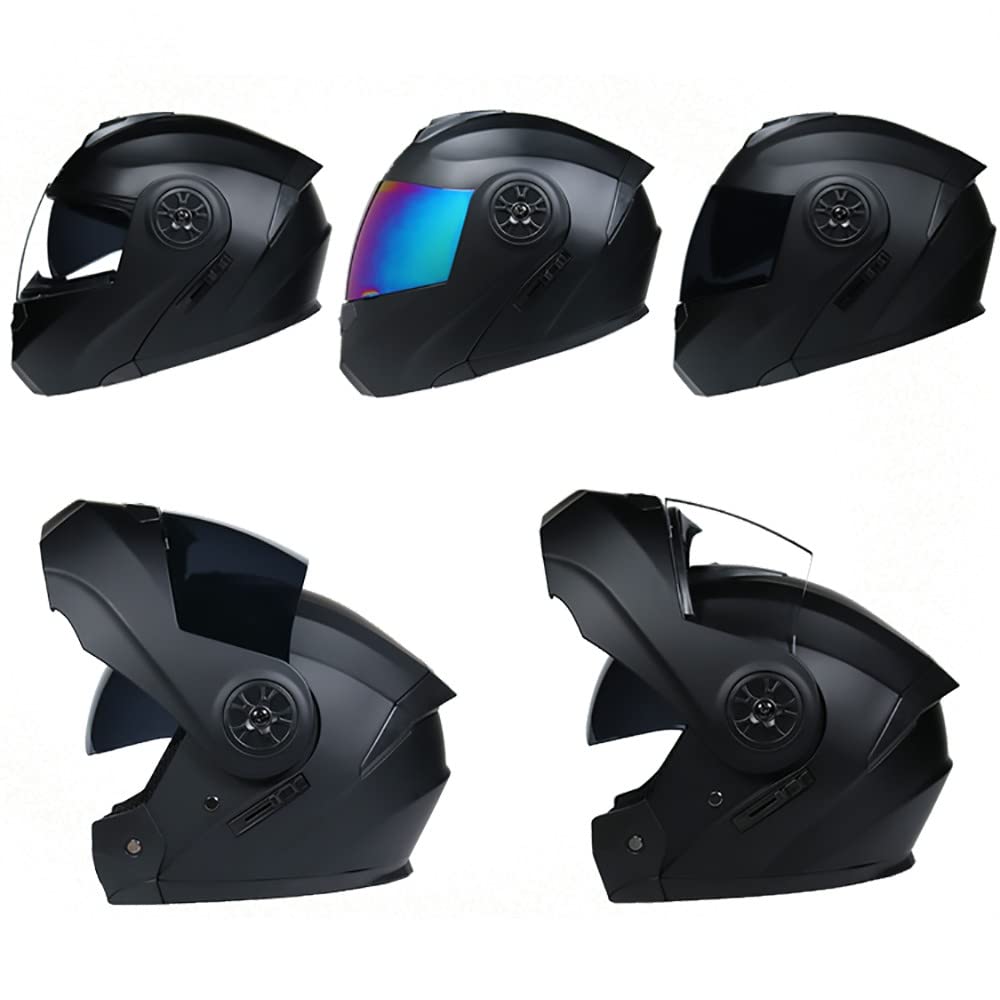 Bluetooth Integrado Casco Moto Modular para Mujeres Hombres, Cascos Integrales ECE Homologado, Casco Abatible con Doble Visera Casco de Motocicleta para Adultos Casco Scooter