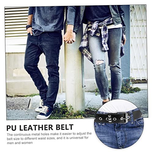 KESYOO Gothic Studded Belt for Men and Women - Black PU Leather Rock Rivet Punk Waist Belt for Casual and Party Wear - Perfect Accessory for Fashion Lovers3