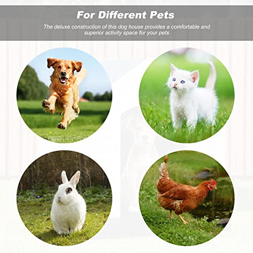 FDW Dog House Indoor Outdoor Durable Ventilate Waterproof Pet Plastic Dog House for Small Medium Large Dogs Insulated Puppy Shelter Kennel Crate with Air Vents and Elevated Floor - Image 6