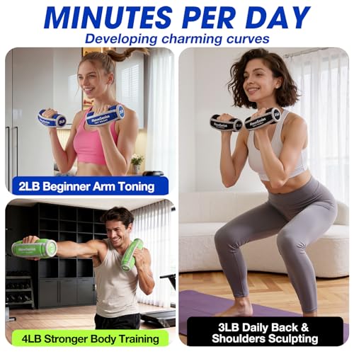 Image of AboveGenius Soft Hand Weights Set, 12 /18 lb Walking Dumbbells (1 /2 /3 /4lb)