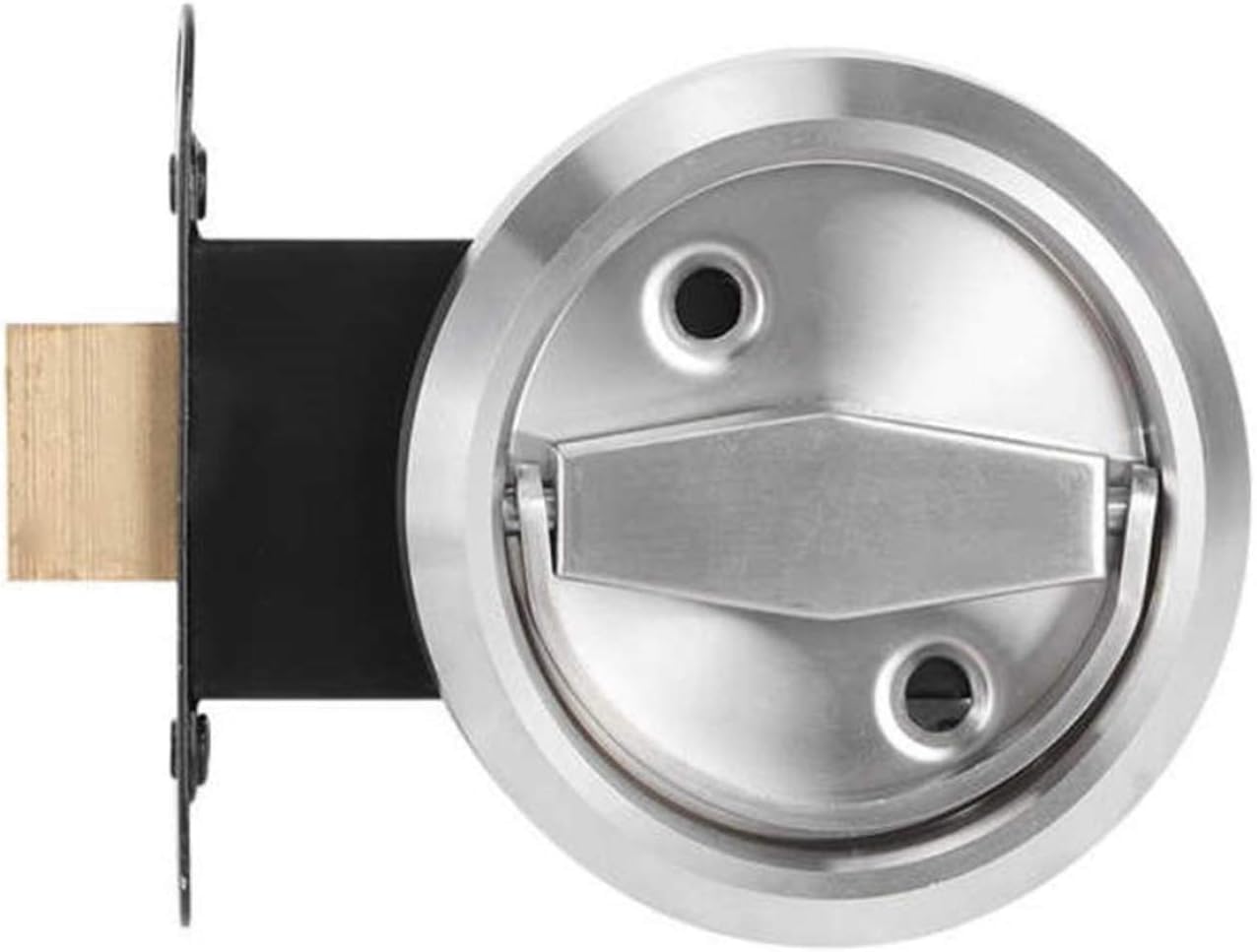 KYUEPONG Handle Locks Door Lock, Door Handle Sets, Lock Home Double Sided 304 Stainless Steel Ring Locks(Silver)