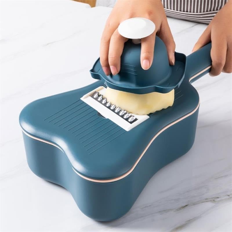 Kitchen Manual Vegetable Fruit Cutter Slicer Fashion Multi With Drain Basket Shredder Grater Free Peeler image 4