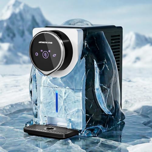 Image of Antarctic Star Nugget Ice Maker Countertop, Gen 2 Self-Cleaning Portable Ice Machine, 33 lbs /24H, 1.8L Water Tank, 1.5 lbs Ice Storage, Touch Screen & Auto Ice Drop, for Home /Office /Kitchen