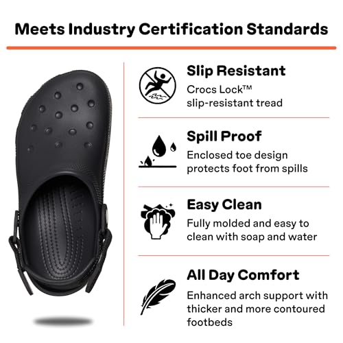 Image of Crocs Unisex-Adult Classic Work Clogs | Enclosed Toe | Slip Resistant | All Day Comfort