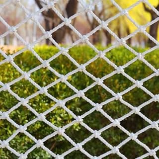 GEIRONV 5m Stair Rope Net, Safety Tennis Court Seine Net Nylon Net Building High-Altitude Anti-Fall Net Balcony Protection Net Protection Rope Net (Color : 14mm Rope Thickness, Size : 12 cm mesh)