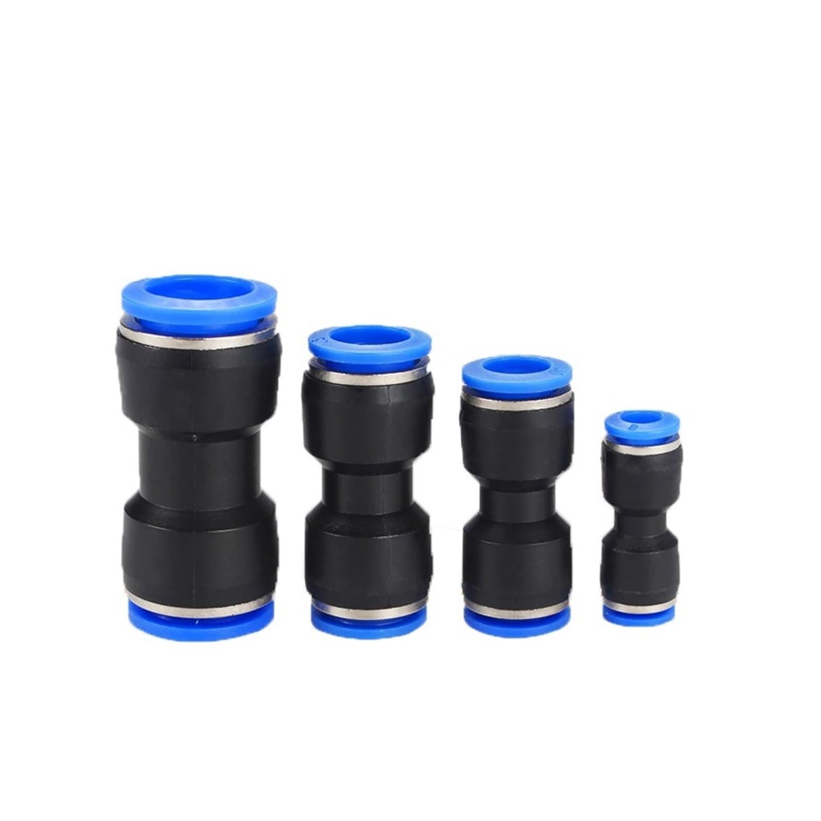 Empuje la conexión de la junta rápida neumática, Conector neumático de plástico de empuje recto for tubo de manguera de aire de PU de 6-12 mm, paquete de 30-70 piezas(70pcs)