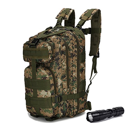 QMFIVE Táctica Mochila 30 litros Molle Militar Impermeable de de Senderismo  de Asalto