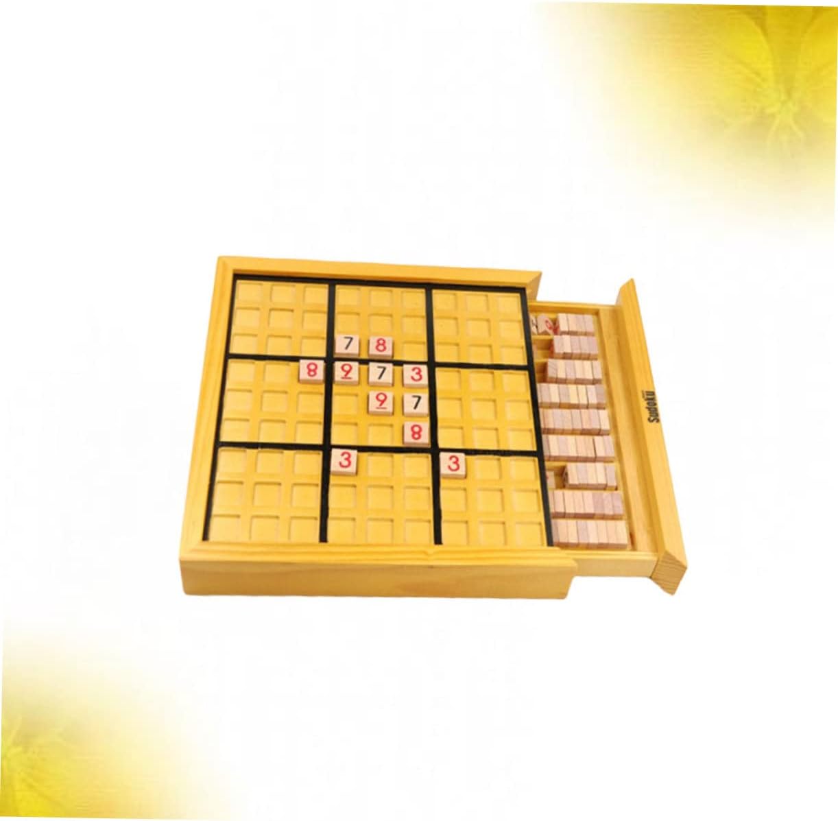 Wooden Sudoku Puzzle Board Game for Adults and Intellectual with Number Checkerboard for Logical Reasoning Training Creative DIY Party Playing Craft Design