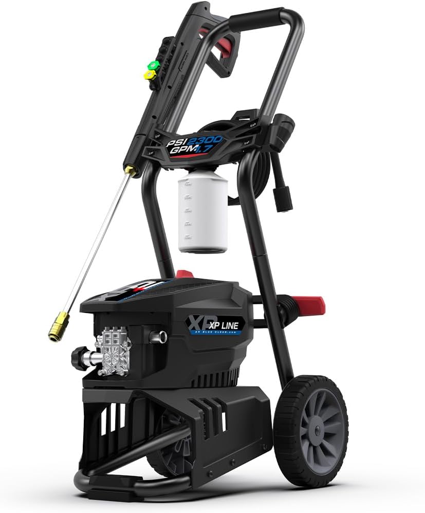2300 PSI Black and Blue Electric Pressure Washer with PVC Hose