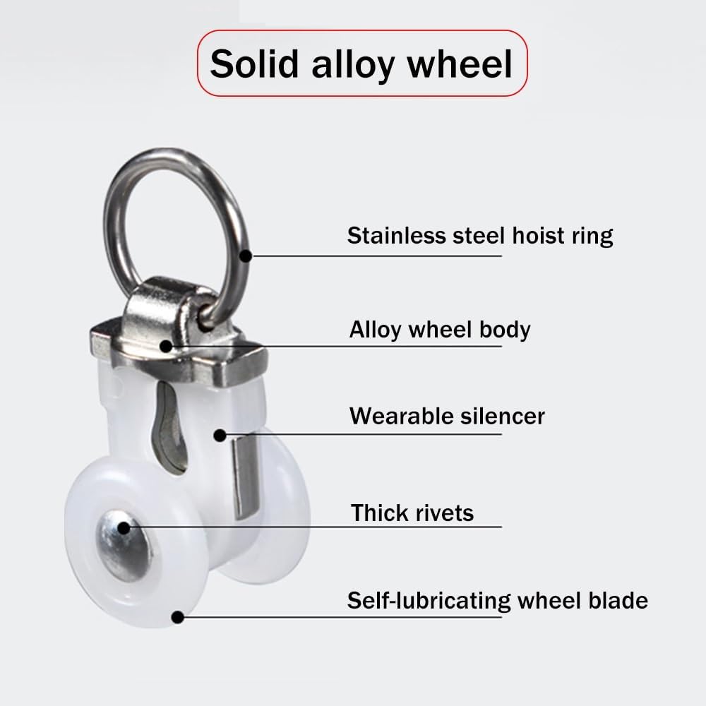 Heavy-Duty 18FT Double Curtain Track - Ceiling Mounted Curtain Rail for Living Room, Bedroom, Hospital Room Divider - Easy Installation, Durable Black Design