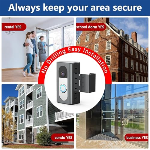 Image of KIMILAR Anti-Theft Video Doorbell Mount Compatible with Most Wireless Video Doorbell, Adjustable Mounting Bracket Accessories for Houses, Apartments, Businesses