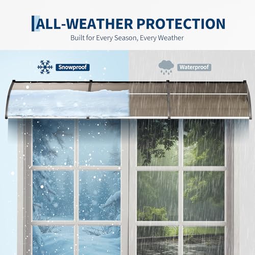 image for GarveeLife 40''x40'' Awning for Door Entrance, Window Awning Canopy Ex