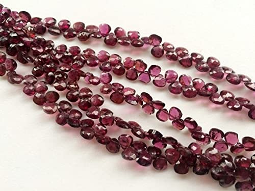 Grenat rhodolite naturel de 5mm sans impuretés visibles pour éliminer les perles ternes