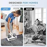 aichilra Mattress Vacuum Cleaner, Strong Suction Anti Dust Mite Hand Held Vacuum Cordless, Mattress Cleaner Machine with 2 Filters & UV-C Light for Pet Hair, Carpets, Couch - Image 4
