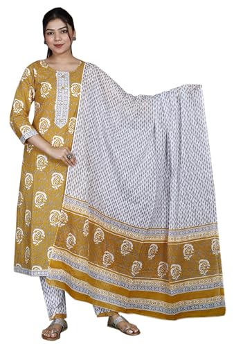Costume indien en pur coton de qualité supérieure avec son dupatta assorti