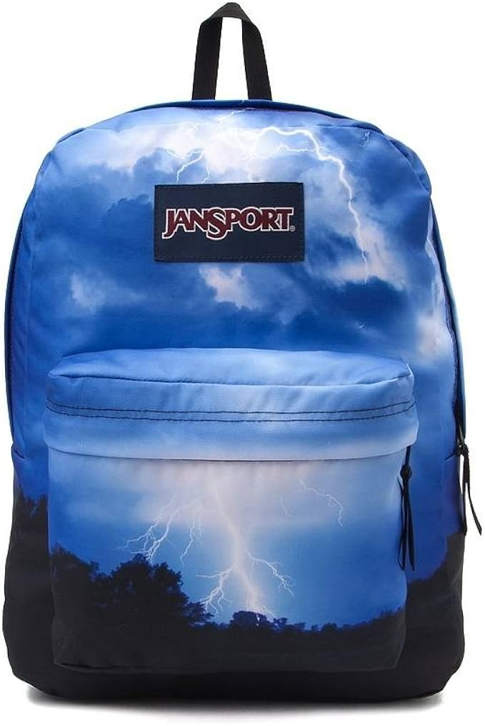 jansport lightning clouds backpack