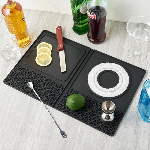 True Bar Mat, Multipurpose, Silicone Cocktail Prep Station, Rimmer, Cutting Board, Drying Mat, Set of 1, Black by TRUE - Image 4