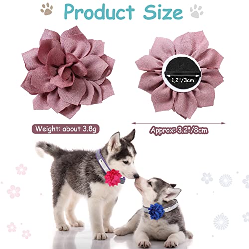 20 Pieces Dog Collar Flowers Multi Color Pet Flower Bow Ties Flower Collars For Dogs Grooming Cat Puppy Dog Flowers For Collars Dog Charms Collar Accessories #TOP1