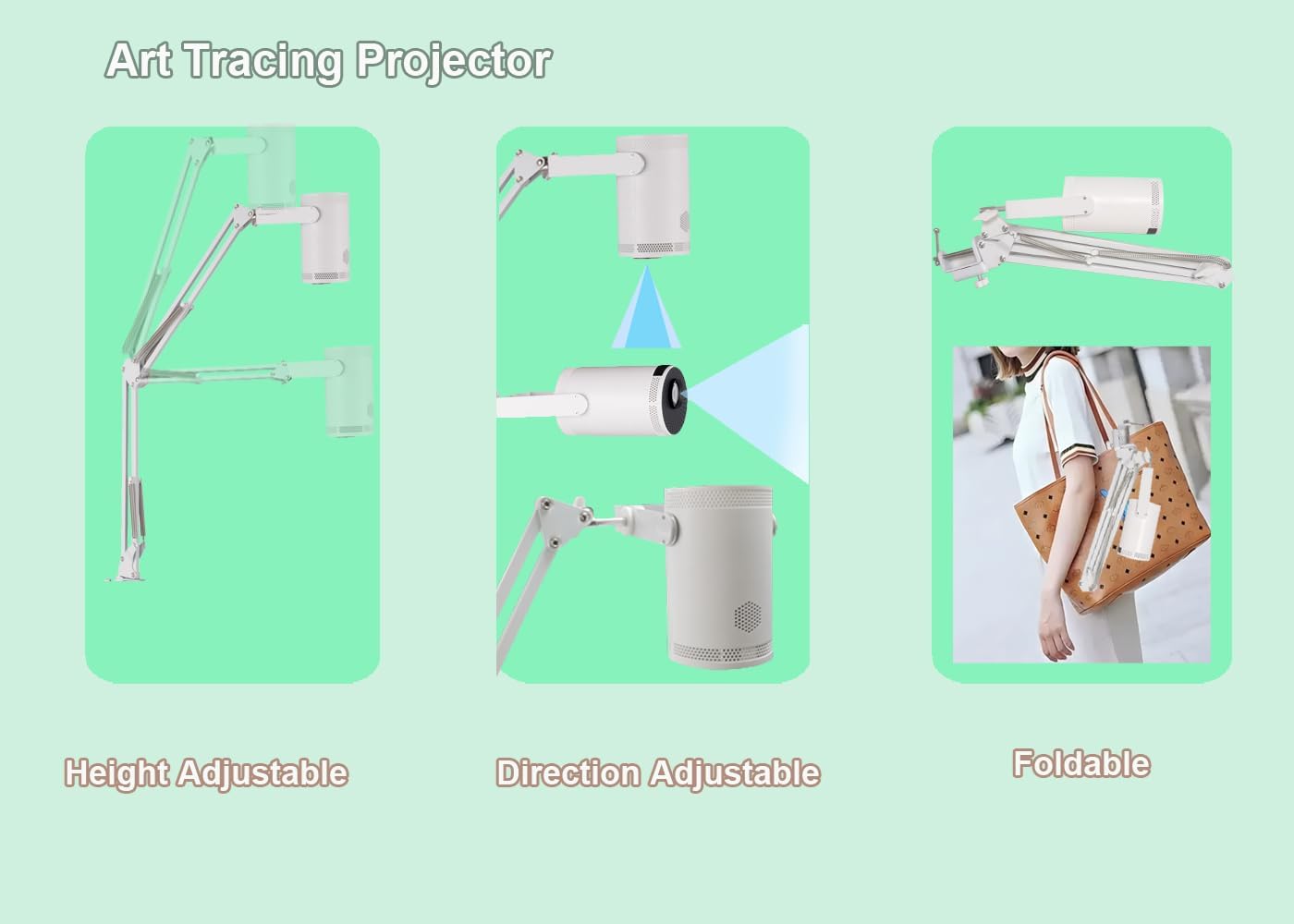 Art Projector for Tracing Drawing Painting,Wireless Projection for Desktop Wall Canva Drawing, Only Compatible with Iphone Ipad Airplay, USB&HDMI input, Arts&Crafts tracing Tool for Kids and Beginners