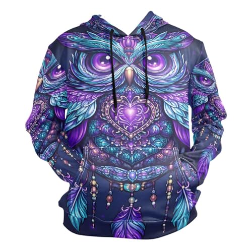 Image of ALAZA Dream Catcher Owl Hoody Sweatshirt Sweater Men S