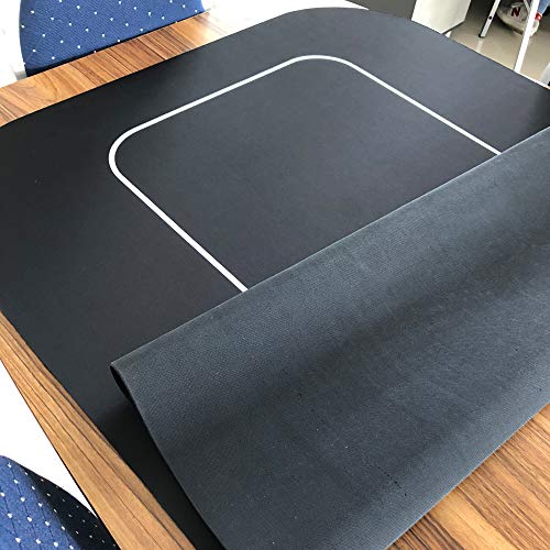 Yuanhe 70" X 35" Portable Rectangle Sure Stick Rubber Foam Poker Table Top Layout Poker Mat (Black) #TOP5
