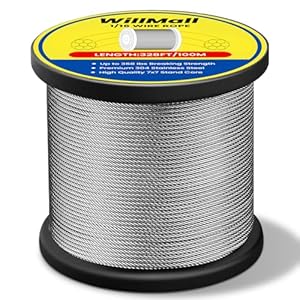WillMall 1/16 Drahtseil Edelstahl Flugzeugkabel