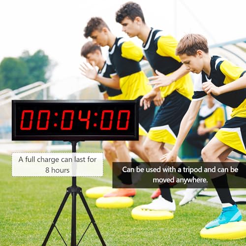 Compte à Rebours LED Numérique 6 Chiffres avec Télécommande et Trépied pour Entraînement - 3