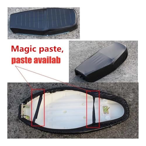 Funda sillín moto negra impermeable y protector solar asiento scooter 6