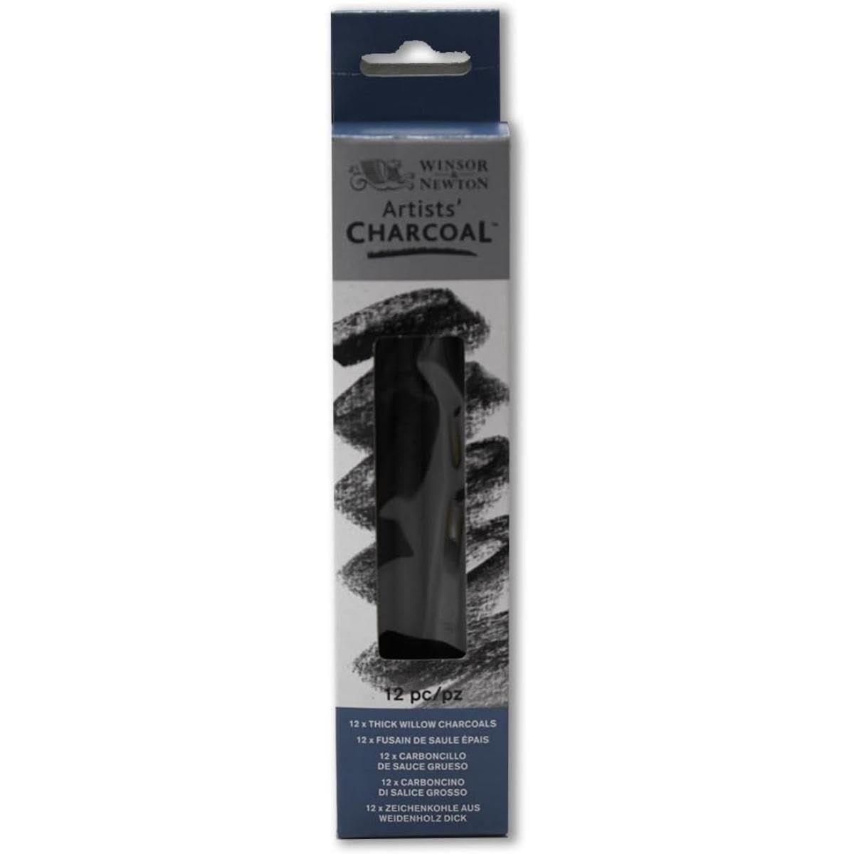 Winsor & Newton Willow Charcoal Sticks - Black - Thick - 12 pc(s)