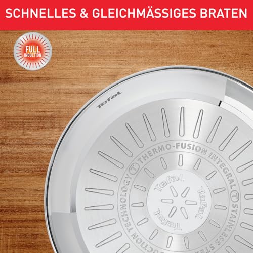 Tefal Duetto On Bratpfanne 20 cm, unversiegelt, dicker Wärmediffusionsboden, Komfort-Griff, langlebig, für alle Herdarten geeignet… – Ansicht 6