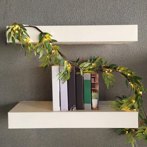 6Ft-Lighted-Artificial-Willow-Oak-Garland-with-48-LED-Fairy-Lights-Battery-Operated-Faux-Vine-Lights-with-Timer-for-Spring-Christmas-Holiday-Fireplace-Decor 6Ft Lighted Artificial Willow Oak Garland with 48 LED Fairy Lights Battery Operated Faux Vine Lights with Timer for Spring Christmas Holiday Fireplace Decor