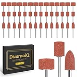 DizemoiQ 42 Teile Korund Schleifstift Aufsatz Set für Bohrmaschine Akkuschrauber Drehwerkzeug Schleifen Polieren Entgraten Holz Stein Metall Zubehör