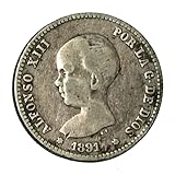 Ceca: Madrid Moneda Plata España 1891 1 Peseta Alfonso XIII