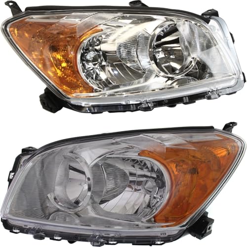 Replacement Headlight Pair fits Toyota RAV4 2009-2012 3.5L V6 (Driver