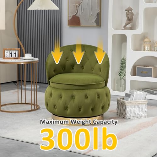 MATONELL 360 Degree Swivel Cuddle Barrel Accent Storage Chairs, Round Armchairs with Wide Upholstered, Fluffy Velvet Fabric Chair for Living Room, Bedroom, Office, Waiting Rooms - Thumbnail 5
