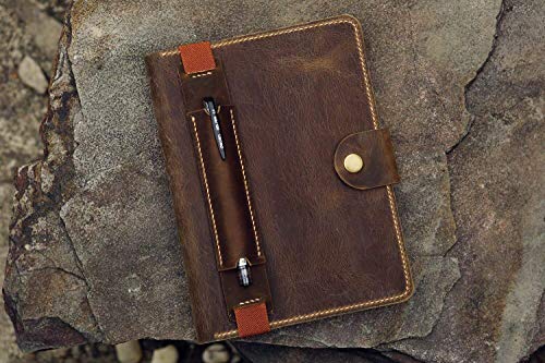 Personalized vintage rhodia leather cover distressed leather cover for rhodia wirebound meeting notebook A5+ NRA5P05S2