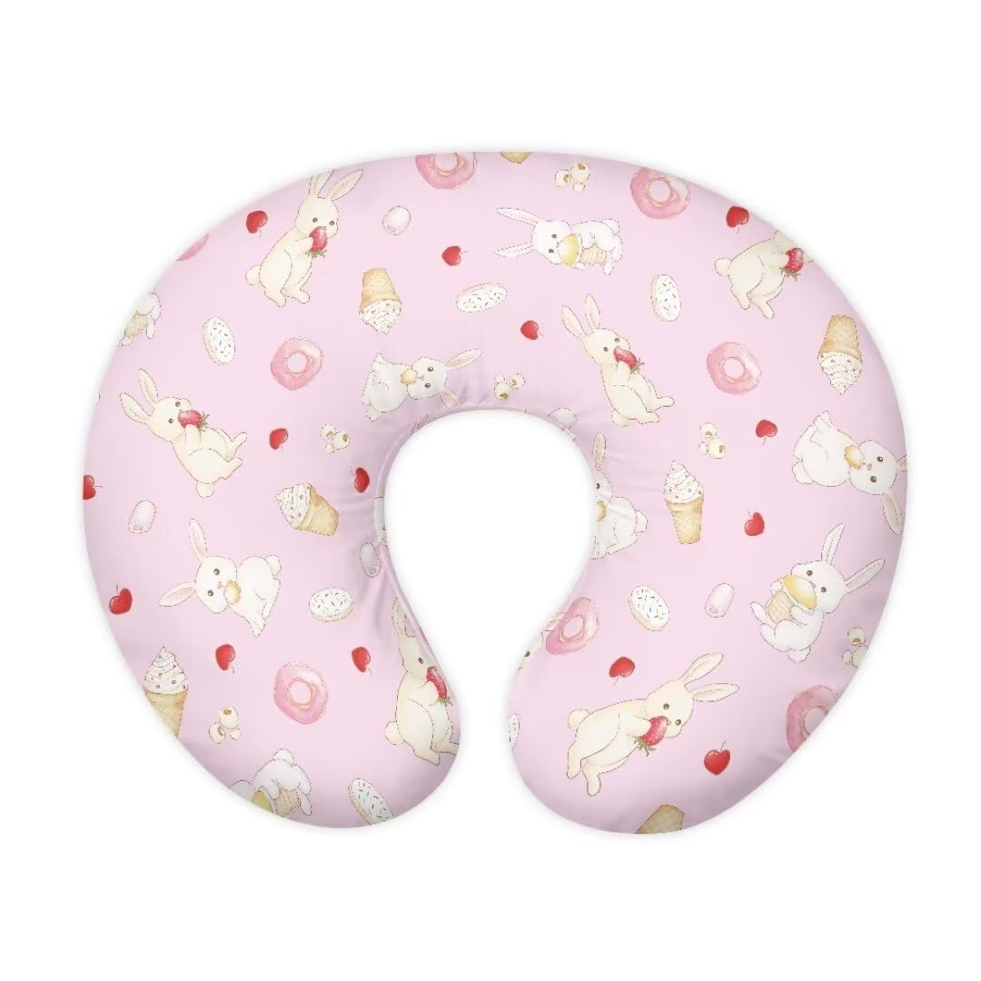 Zanxiantu Dessert Rabbit Boys Nursing Pillow Covers Soft Breathable Breastfeeding Pillow Slipcover Baby Girls Nursing Pillow Cover Snuggle Me Nursing Pillow Cover