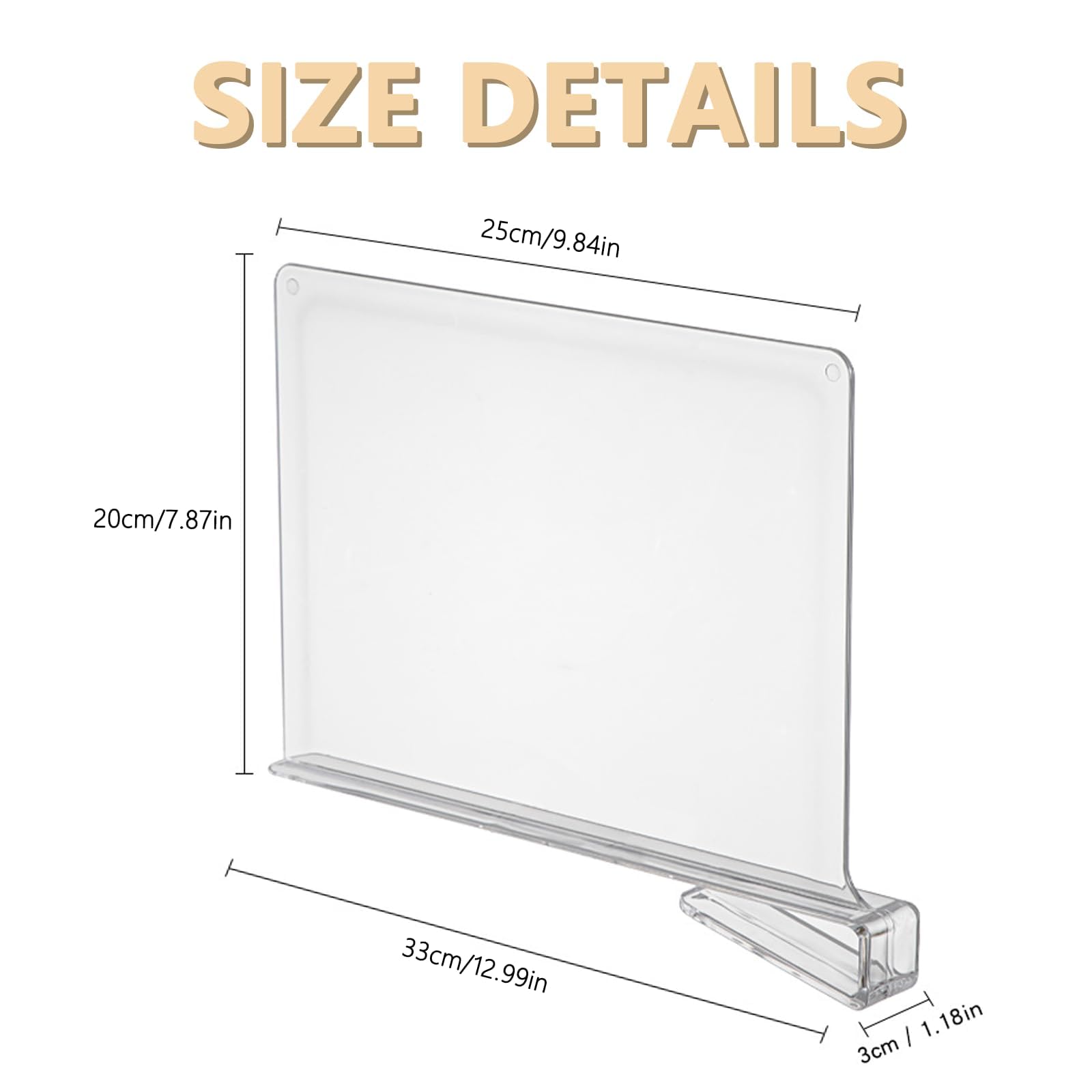 4 separadores de estantes acrílicos ajustables, transparentes para armario, cocina y estanterías, separadores de estantes ideales para una fácil instalación