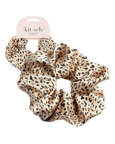 Image of Kitsch Brunch Scrunchies - No Crease Hair Ties for Girls, Scrunchies for Women | Perfect for Daily Wear or Any Occasion | Ideal Gifts for Women - Leopard Print