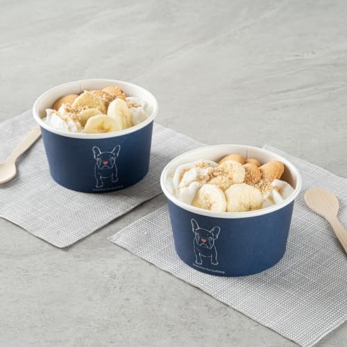 Image of Coppetta 12 Ounce Dessert Cups, 50 Disposable Ice Cream Cups - Lids Sold Separately, Sturdy, Frenchie Paper FroYo Bowls, For Hot And Cold Foods, Perfect For Gelato Or Mousse - Restaurantware