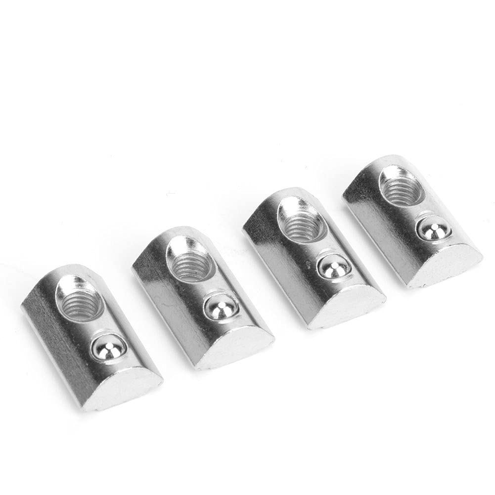 50Pcs Spring T Nut, Carbon Steel T Slot Spring Nuts, Aluminum Profiles Nut Fasteners for Aluminum Profiles (M6)