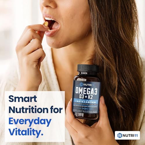 Nutri11 Omega-3 Fish Oil with D3, K2 & Astaxanthin
