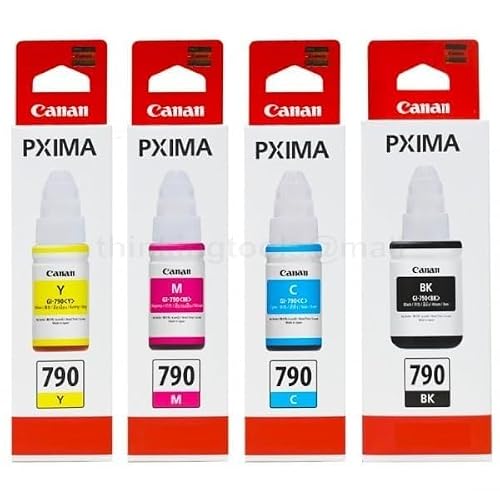 CHIYAD GI-790 Inkjet Ink Compatible with Pixma Suitable for Canan G1000, G1010, G2000, G2002, G2010, G2012, G2100, G3000, G3010, G3012, G3100, G4000, G4013 Printers (Gi-790 Ink Sets)