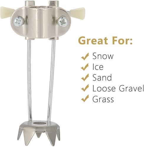 Miniatura 2 de Puntas de caña para hielo, accesorio retráctil de punta de bastón de hielo, muletas de movilidad para caminar, agarre de hielo para bastones de